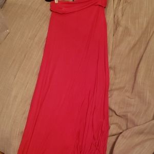 Red maxi skirt size small